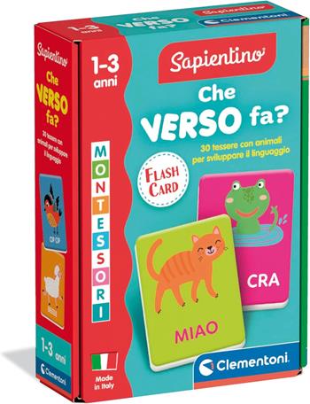 Clementoni Sapientino Montessori - Che Verso Fa, Gioco Educativo, 30 Flashcards Montessori per Bambini 1-3 Anni  Clementoni 2025 | Libraccio.it