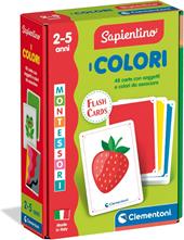 Clementoni Sapientino Montessori - Carte Colori, Gioco Educativo Montessori 2 5 Anni, Flashcards