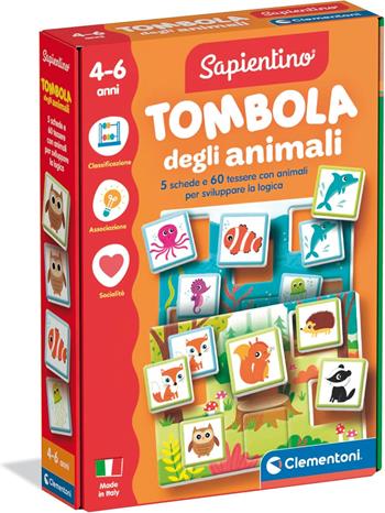 Clementoni Sapientino - Tombola degli Animali, Gioco Educativo 4-6 Anni con 60 Tessere Illustrate, Flashcards per Stimolare  Clementoni 2025 | Libraccio.it