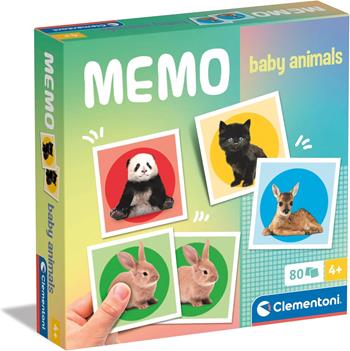 Clementoni - 18305 - Memo Baby Animals - Gioco Di Memoria E Associazione, Carte Da Accoppiare  Clementoni 2025 | Libraccio.it