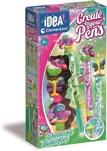 Clementoni Idea - Create Your Pens: Wonderful Butterflies, Laboratorio delle Penne Personalizzate, Kit Creativo Bambini 6+  Clementoni 2025 | Libraccio.it