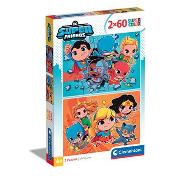 Puzzle Dc Comics Superfriends - 2x60 pezzi  Clementoni 2026 | Libraccio.it