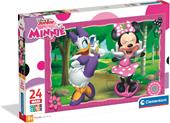 Clementoni - Puzzle per Bambini 24 Pezzi Supercolor, per Bambini 3+ Anni, Illustrazione Disney Minnie, Idea Regalo