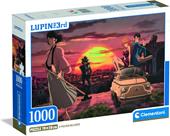 Clementoni - Puzzle 1000 Pezzi Fumetti per Adulti e Ragazzi, Illustrazione Lupin III con Poster Incluso, dalla Serie Anime