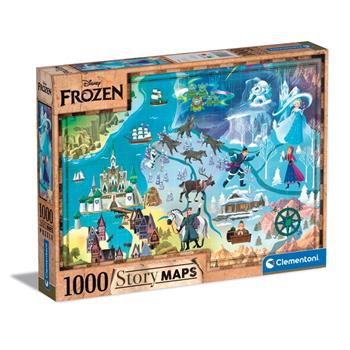 Puzzle 1000 pezzi Frozen Disney Story Maps  Clementoni 2022 | Libraccio.it