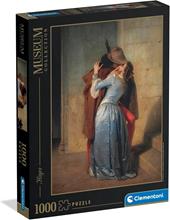 Clementoni - Puzzle 1000 Pezzi Arte per Adulti e Ragazzi, Museum Collection, Tema Bacio di Hayez, Idea Regalo Uomo e Donna
