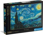 Clementoni - Puzzle Van Gogh 1000 Pezzi Arte, per Adulti e Ragazzi, Museum Collection, Tema Notte Stellata, Idea Regalo