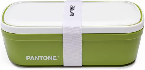 Pantone™ - Lunch Box, porta pranzo stile bento con divisorio interno ufficio  scuola. 12x7x20,7 - Verde