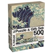 Hokusai puzzle & gift set art the great wave, 120765