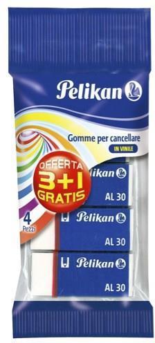 Gomma Pelikan AL30 bianca in vinile per matita. Confezione 4 pezzi (3+1 omaggio)  Pelikan 2019 | Libraccio.it