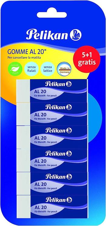 Pelikan gomme bianche AL 20 / 6pz  Pelikan 2023 | Libraccio.it