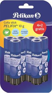 Colla Stick 10gr Pelikan Pelifix. Confezione da 6 pezzi