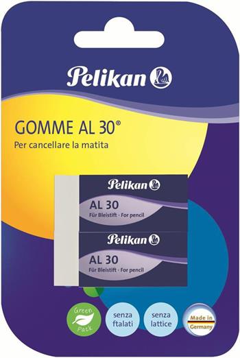 Gomma vinile alta qualit&#224; Pelikan AL30 bianca. Confezione da 2 pezzi  Pelikan 2020 | Libraccio.it