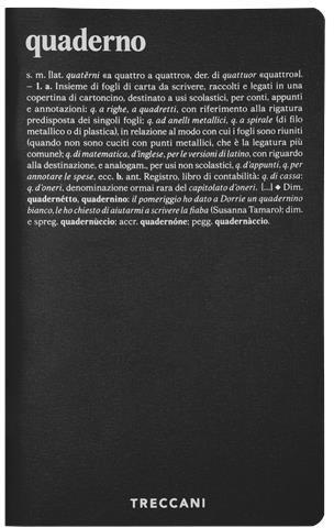 Quaderno Nero, Bianco Neutro  Treccani Definizione 2023 | Libraccio.it