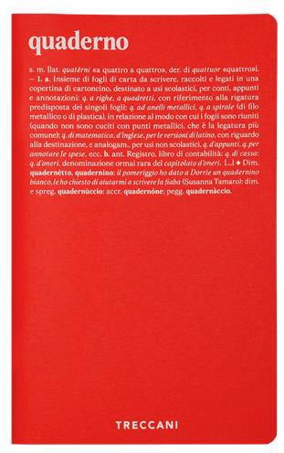 Quaderno Rosso, Bianco Neutro  Treccani Definizione 2023 | Libraccio.it