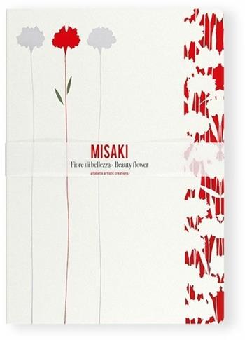 Quaderno brossurato Misaki neutro a pagine bianche. Fiori bianchi e fiore rosso  Alfabet 2017 | Libraccio.it