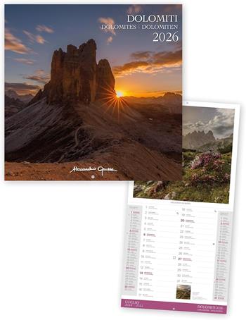 Calendario Da Parete Dolomiti 2026 30x30 Centimetri By Akena DO26LP  Akena 2025 | Libraccio.it