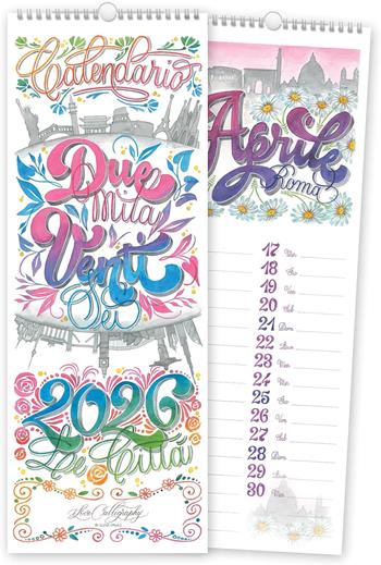 LC: CALENDARIO SPIRALE I-Love-Calligraphy 2026  Akena 2025 | Libraccio.it