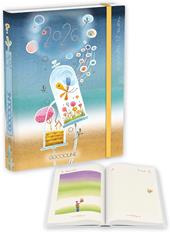 Agenda Goccioline Giornaliera- Day 2026 12 Mesi 11,5x16,5 Centimetri Chiusura Con Elastico GO26AM (Blu)