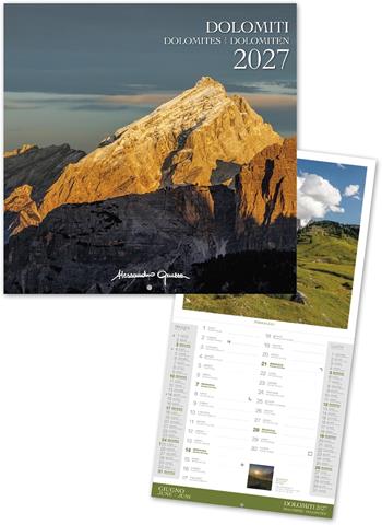 Calendario 30 x 30 Dolomiti 2027  Akena 2026 | Libraccio.it
