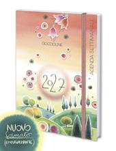 Agenda settimanale 12 mesi Goccioline 2027 21,5 x 14 cm rosa colline