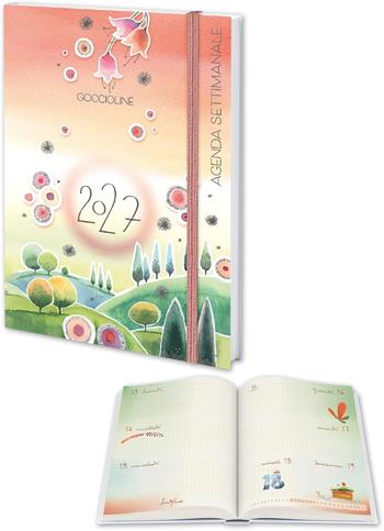 Agenda settimanale 12 mesi Goccioline 2027 21,5 x 14 cm rosa colline  Akena 2026 | Libraccio.it