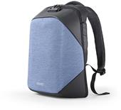 Zaino InTempo Tekniko Big con chiusura a combinazione, cavo antifurto e porta USB, Azzurro - 34 x 16 x 46 cm