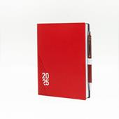 Agenda InTempo 2025, 12 mesi, Kairos, giornaliera, Rosso - 12 x 17 cm