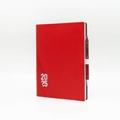 Agenda InTempo 2025, 12 mesi, Kairos, giornaliera, Rosso - 15 x 21 cm