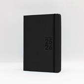 Agenda 16 Mesi, settimanale, Monobloc 2025-2026, Intempo, Nero - 15 x 21 cm