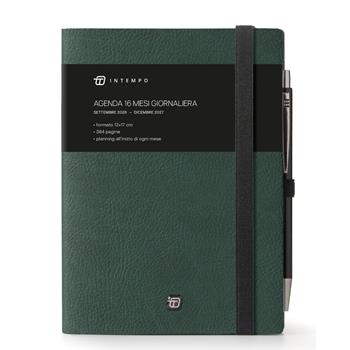 Diario 2026-2027 16 Mesi Write Giornaliera 12X17 Con Elastico Verde  InTempo 2026 | Libraccio.it
