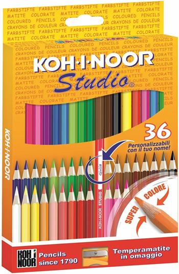 Pastelli Studio Basic Koh-I-Noor. Confezione 36 matite colorate. Con temperamatite  Koh-I-Noor 2018 | Libraccio.it