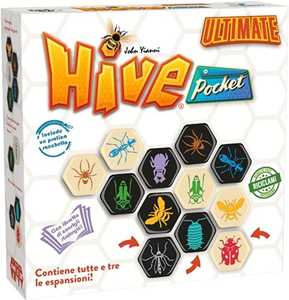 Hive Pocket Ultimate - Gioco Di Strategia Per 2 Giocatori - Include Le Espansioni Coccinella, Zanzara E Onisco - 2 Gocatori - 9+ Anni - 20 Minuti - Edizione Italiana