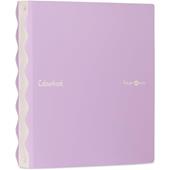 Colourbook Folder Wave, Raccoglitore Ad Anelli A4, Lilla, 4 Anelli Metallici, Cartellina Flessibile In Polipropilene