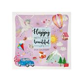 Calendario 2024, da parete, carta non patinata - 30 x 29 cm LIVE HAPPY