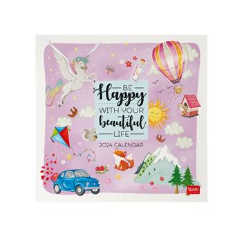 Calendario 2024, da parete, carta non patinata - 30 x 29 cm LIVE HAPPY  Legami 2023 | Libraccio.it