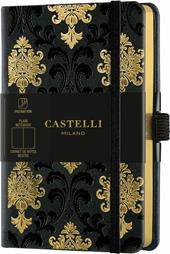 Taccuino Castelli, a pagine bianche, rigido, Baroque Gold - 9 x 14 cm