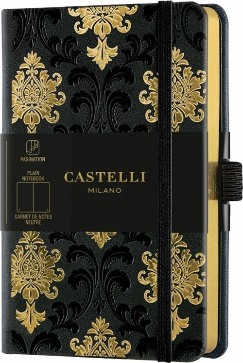 Taccuino Castelli, a pagine bianche, rigido, Baroque Gold - 9 x 14 cm  CASTELLI MILANO 2021