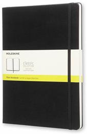 Taccuino Moleskine XL a pagine bianche copertina rigida nero. Black