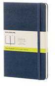 Image of Taccuino Moleskine large a pagine bianche copertina rigida blu. S...