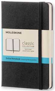 Taccuino Moleskine pocket puntinato copertina rigida nero. Black