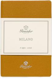 Taccuino Pineider, Notes Milano, 96F, 80G, Senape Bordo Argento - 9 x 14 cm