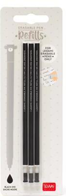 Refill penne cancellabili 3 pezzi - Black  Legami 2023 | Libraccio.it