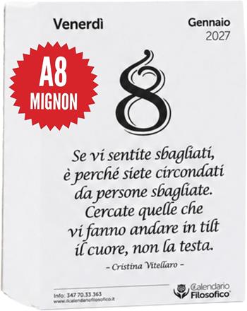 Calendario Filosofico 2027- Mignon A8 5,2X7,2  InTempo 2026 | Libraccio.it