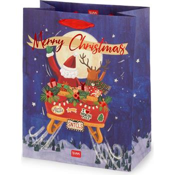 Christmas Gift Bag - Medium - Sleigh  Legami 2023 | Libraccio.it