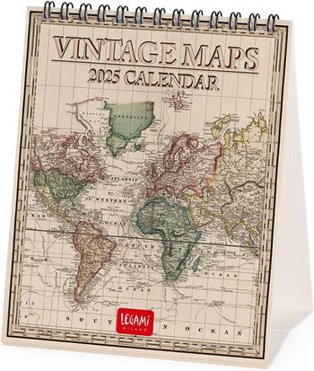 Calendario da Tavolo 2025 Legami - Vintage Maps - 12 x 14,5  Legami 2024 | Libraccio.it