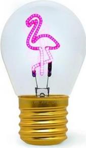 Bulb Fiction - Lightbulb-Shaped Table Lamp - Flamingo