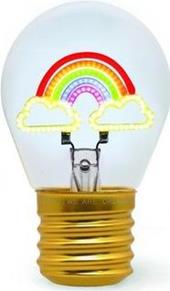 Bulb Fiction - Lightbulb-Shaped Table Lamp - Rainbow