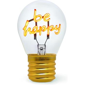 Bulb Fiction - Lightbulb-Shaped Table Lamp - Be Happy  Legami 2026 | Libraccio.it
