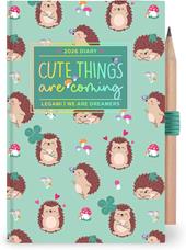 Agenda Legami 12 mesi, 2026, bigiornaliera, Mini 2-Day Diary - Hedgehog